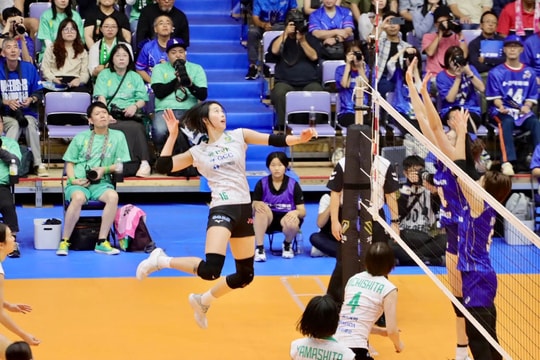 Thanh Thúy ghi dấu ấn giúp đội bóng chuyền Nhật Bản thắng liên tiếp