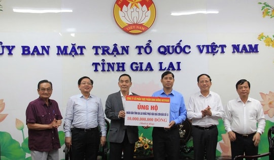 Nutifood ủng hộ 10 tỷ đồng hỗ trợ người dân Gia Lai bị ảnh hưởng bởi bão Kalmaegi