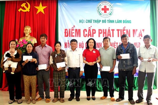 Hỗ trợ người dân Hàm Liêm bị ảnh hưởng thiên tai