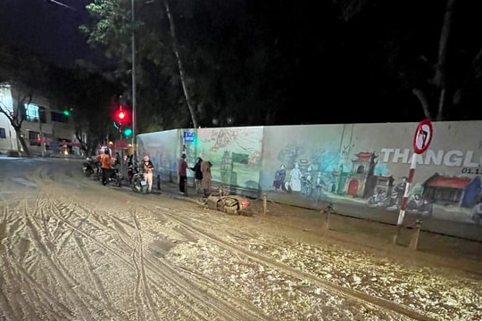 MRB Hà Nội bác bỏ tin đồn bùn nhão gây trơn trượt trên phố liên quan đến Metro khoan ngầm