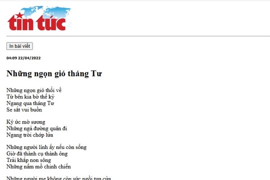 Một trường hợp đạo thơ trắng trợn