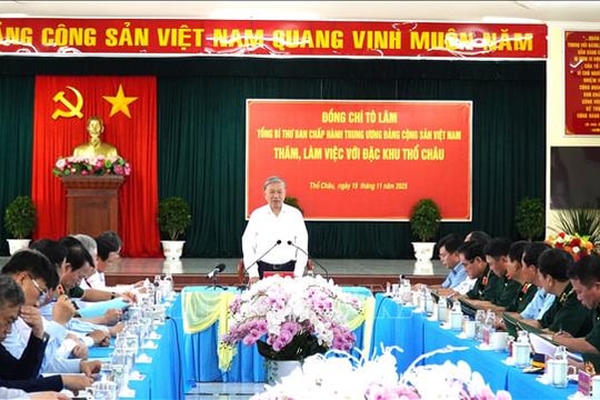 Tổng Bí thư Tô Lâm thăm, làm việc tại đặc khu Thổ Châu, tỉnh An Giang