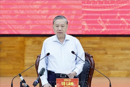 Tổng Bí thư Tô Lâm làm việc với Ban Thường vụ tỉnh uỷ An Giang