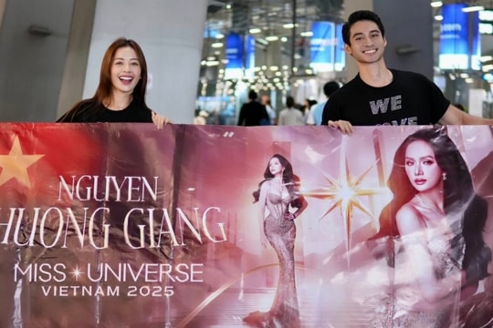 Dàn sao sang Thái cổ vũ Hương Giang thi Miss Universe