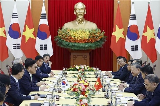 Tổng Bí thư Tô Lâm hội kiến với Chủ tịch Quốc hội Hàn Quốc