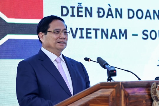 Thủ tướng kêu gọi doanh nghiệp Việt Nam - Nam Phi 'kết nối - ra sản phẩm'