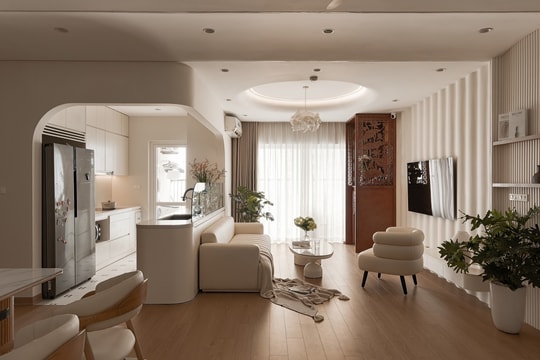 550 triệu đồng cải tạo căn hộ theo phong cách mềm mại