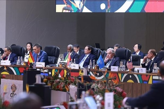 Thủ tướng Phạm Minh Chính phát biểu tại Phiên toàn thể Hội nghị Thượng đỉnh G20