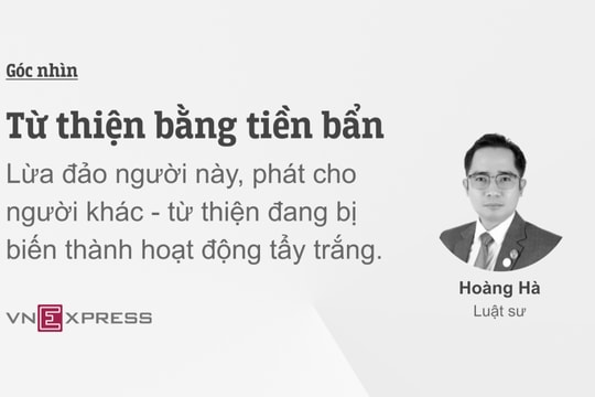 Từ thiện bằng tiền bẩn