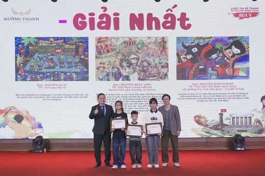 Mường Thanh trao giải cho cuộc thi vẽ tranh thiếu nhi