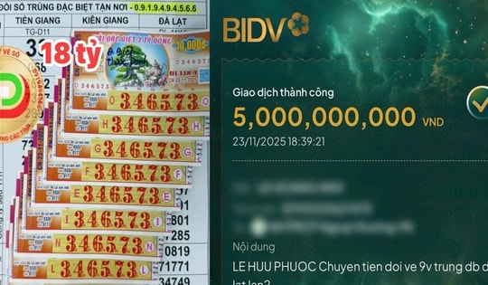 Xổ số miền Nam: Trúng đặc biệt 16,2 tỉ đồng, người đàn ông nhận chuyển khoản 4 lần trong đêm