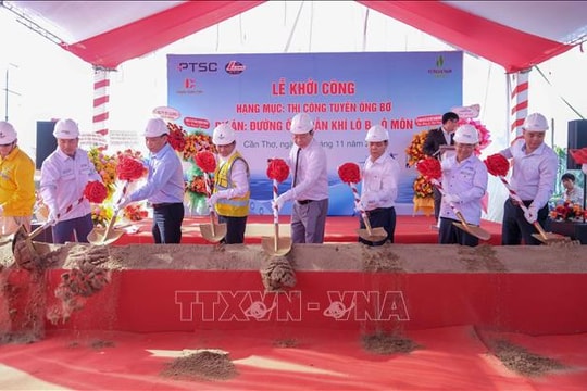 Khởi công hạng mục tuyến ống bờ Dự án đường ống dẫn khí Lô B - Ô Môn