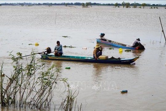 Tất bật đánh bắt thủy sản cuối mùa nước nổi