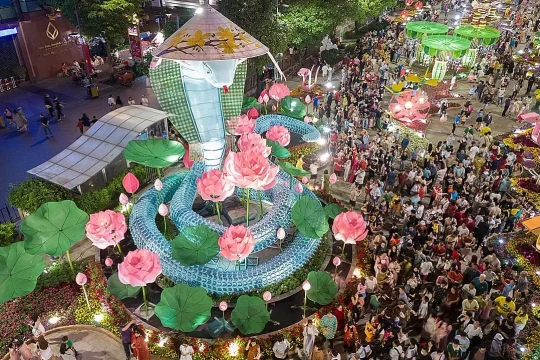 Đường hoa Nguyễn Huệ Tết 2026 sẽ mở rộng sang tuyến phố lân cận