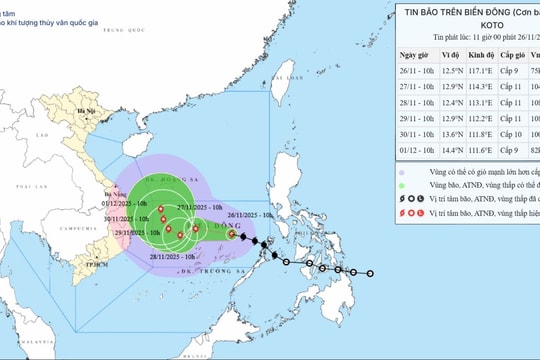 Bão số 15 đổi hướng, tăng cấp và có 3 kịch bản xảy ra