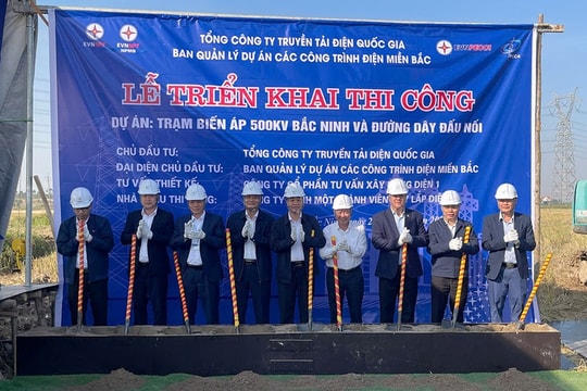 Thi công dự án Trạm biến áp 500kV Bắc Ninh và đường dây đấu nối