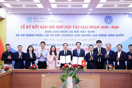 BHXH Việt Nam và KCOMWEL (Hàn Quốc) tăng cường hợp tác trong lĩnh vực chuyển đổi số, ứng dụng AI