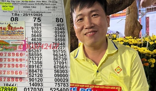 Xổ số miền Nam: Thầy giáo ở TPHCM trúng 4 tỉ đồng, nhận hết tiền mặt