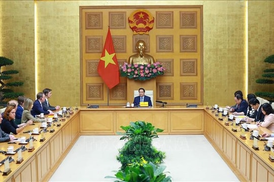 Thủ tướng Phạm Minh Chính tiếp Hội đồng Kinh doanh châu Âu - ASEAN và Hiệp hội Doanh nghiệp châu Âu tại Việt Nam