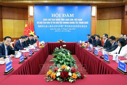 Lạng Sơn mở rộng hợp tác cửa khẩu thông minh với tỉnh Quảng Tây