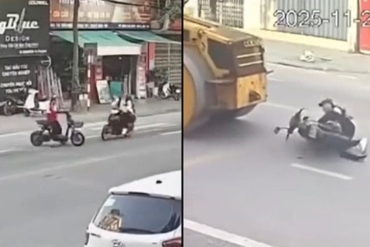 Hai xe máy lao vào nhau như trời giáng ở ngã ba