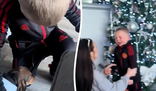 Cậu bé 5 tuổi bật khóc vì món quà Giáng sinh sớm đặc biệt