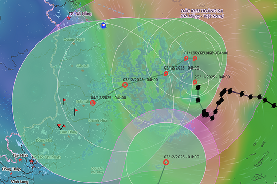 Bão Koto còn cấp 9, hướng Gia Lai - Đăk Lăk