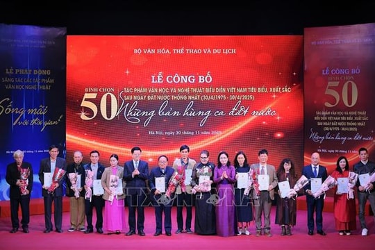 Công bố 50 tác phẩm văn học, nghệ thuật biểu diễn Việt Nam tiêu biểu sau ngày đất nước thống nhất