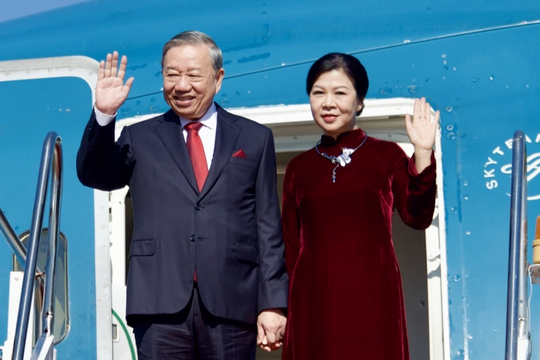 Tổng Bí thư Tô Lâm tới Vientiane, bắt đầu các hoạt động thăm cấp Nhà nước tới Lào