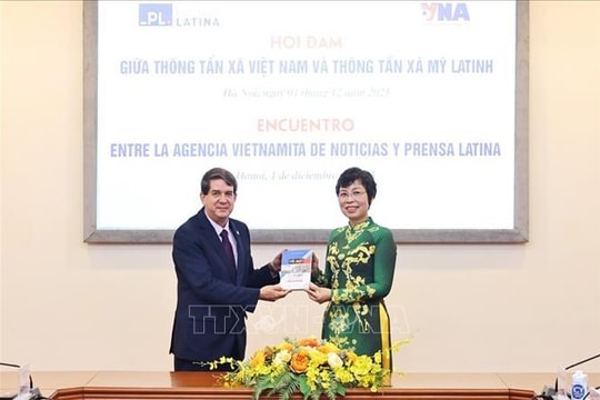 Tổng giám đốc TTXVN hội đàm với Chủ tịch Hãng thông tấn Prensa Latina (Cuba)