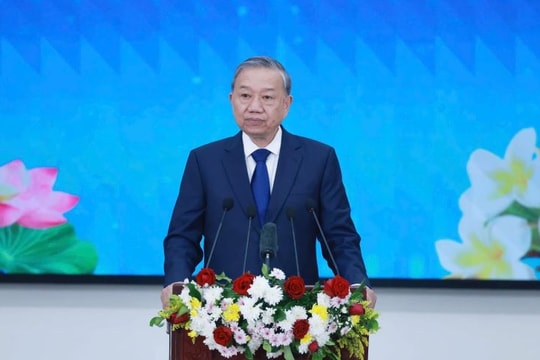 Tổng Bí thư Tô Lâm phát biểu chính sách tại Học viện Chính trị và Hành chính Quốc gia Lào