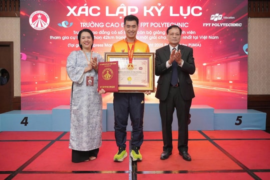 FPT Polytechnic lập kỷ lục Việt Nam tại Giải chạy đêm Hà Nội