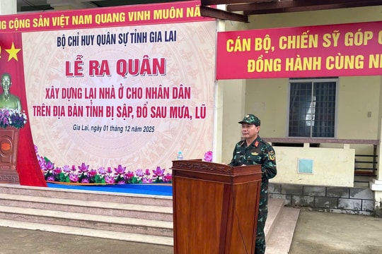 Quân đội thần tốc xây dựng lại nhà ở cho nhân dân bị đổ, sập do mưa lũ