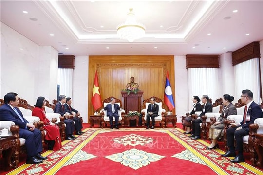 Tổng Bí thư Tô Lâm gặp các nguyên Tổng Bí thư, Chủ tịch nước Lào