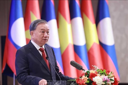 Tổng Bí thư Tô Lâm dự chiêu đãi cấp Nhà nước do Tổng Bí thư, Chủ tịch nước Lào và Phu nhân chủ trì