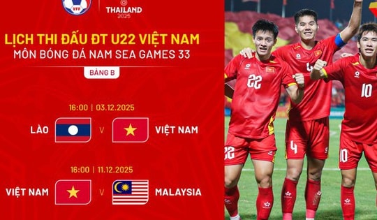 Lịch thi đấu của đội tuyển U22 Việt Nam tại SEA Games 33 mới nhất