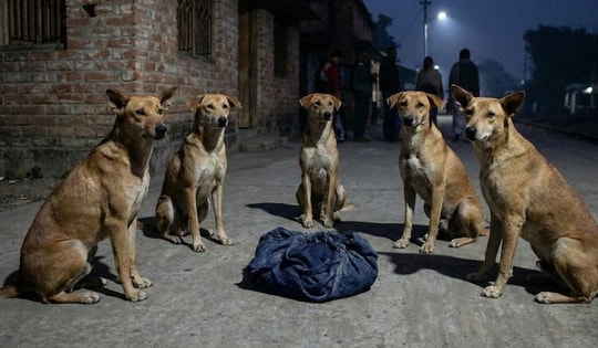 Bé sơ sinh bị bỏ rơi trên đường, đàn chó "đứng canh" suốt đêm