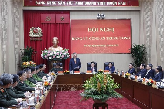 Tổng Bí thư Tô Lâm dự Hội nghị Đảng ủy Công an Trung ương năm 2025