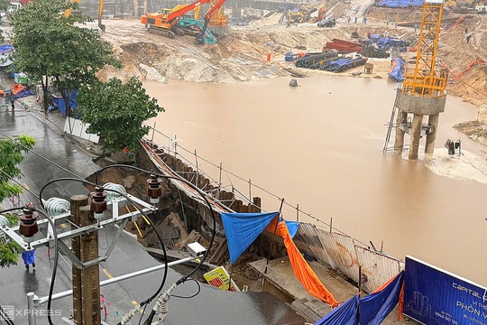 Tạm dừng thi công tại khu vực xuất hiện hố tử thần ở Đà Nẵng