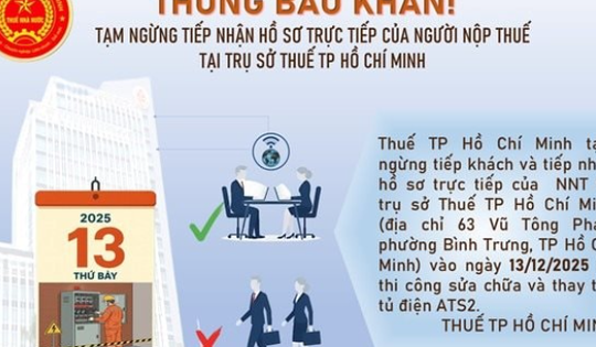 Thuế TPHCM có thông báo khẩn