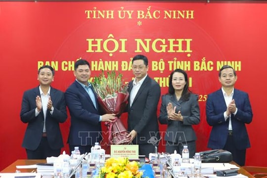 Đồng chí Trần Huy Phương được bầu giữ chức Phó Bí thư Tỉnh ủy Bắc Ninh