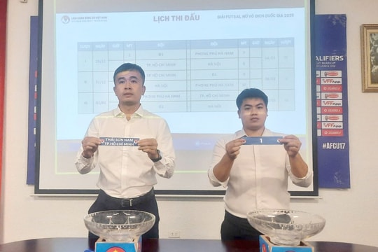 Bốc thăm xếp lịch thi đấu Giải Futsal nữ Vô địch quốc gia 2025