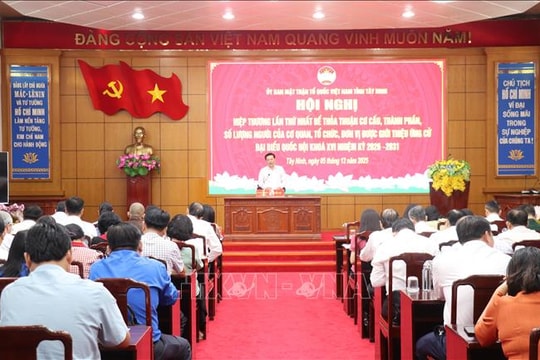 Hiệp thương, thống nhất thành phần, số lượng người ứng cử tại tỉnh Tây Ninh