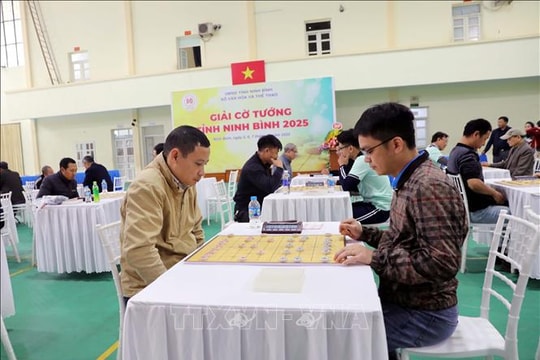 Gần 100 kỳ thủ tranh tài tại Giải cờ tướng tỉnh Ninh Bình 2025