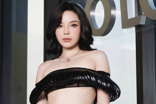 Kỳ Duyên diện áo 'nửa gang tay' lên thảm đỏ