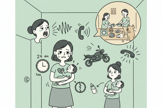 Stress khi ở nhà chồng sau sinh