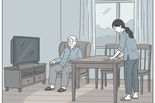 Không muốn về nhà từ khi có bố chồng ở cùng