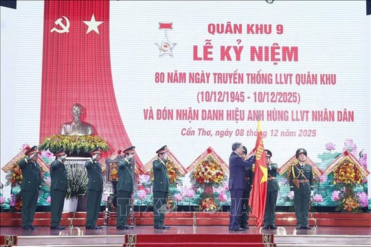 Tổng Bí thư Tô Lâm: Tập trung xây dựng lực lượng vũ trang Quân khu 9 cách mạng, chính quy, tinh nhuệ, hiện đại