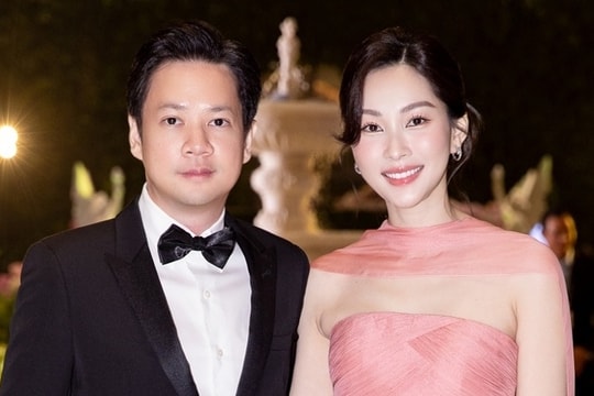 Đặng Thu Thảo sánh đôi chồng dự tiệc cưới Tiên Nguyễn