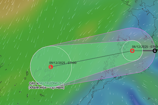 Áp thấp nhiệt đới suy yếu nhanh